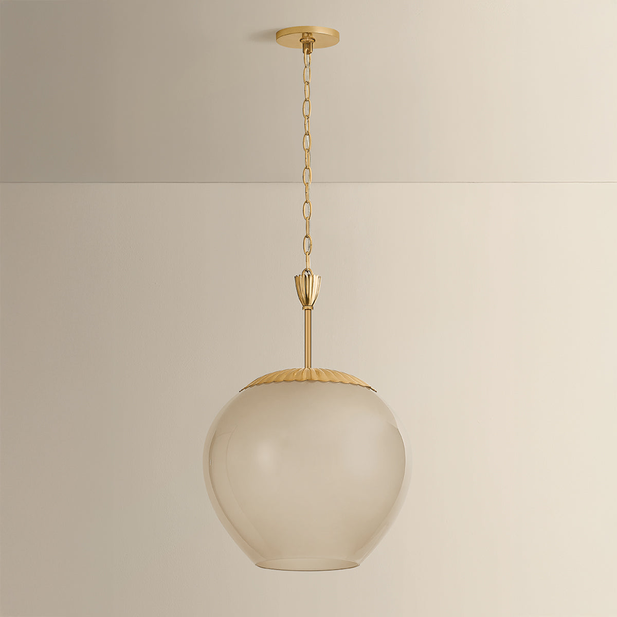 Mitzi by Hudson Valley Lighting Gilda Large Pendant in Aged Brass / Champagne Plated, detail view 3
