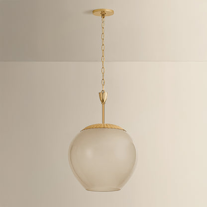 Mitzi by Hudson Valley Lighting Gilda Large Pendant in Aged Brass / Champagne Plated, detail view 3