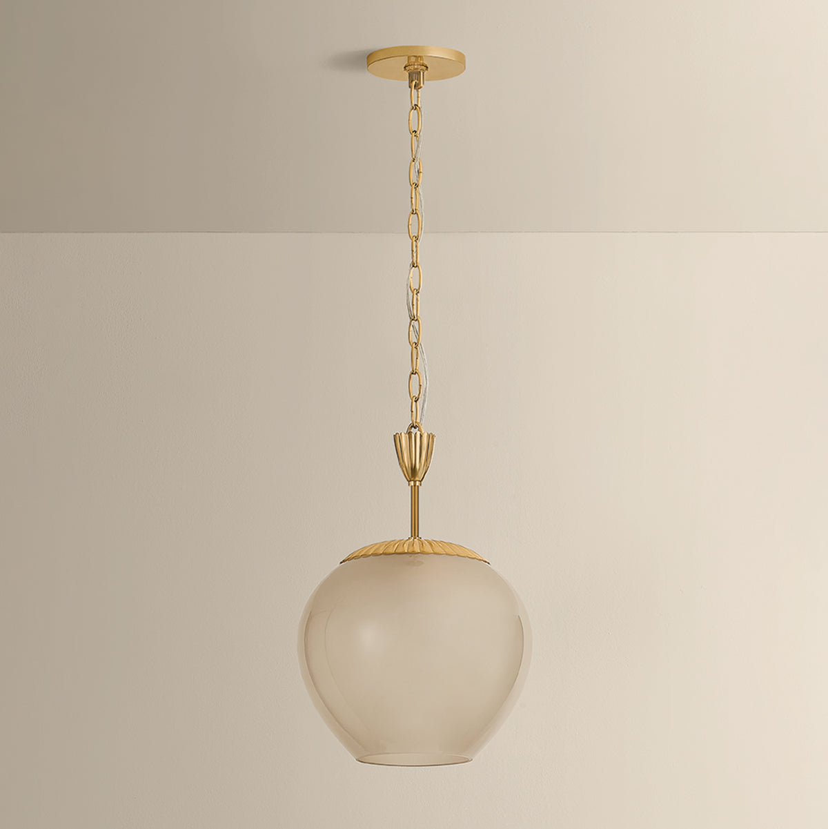 Mitzi by Hudson Valley Lighting Gilda Small Pendant in Aged Brass / Champagne Plated, detail view 3