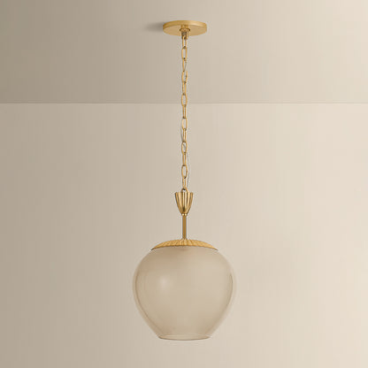 Mitzi by Hudson Valley Lighting Gilda Small Pendant in Aged Brass / Champagne Plated, detail view 3