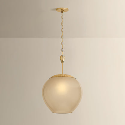 Mitzi by Hudson Valley Lighting Gilda Large Pendant in Aged Brass / Champagne Plated, detail view 5