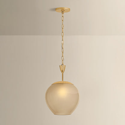 Mitzi by Hudson Valley Lighting Gilda Small Pendant in Aged Brass / Champagne Plated, detail view 5