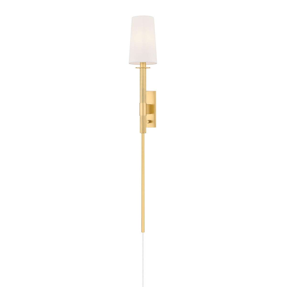 Mitzi by Hudson Valley Lighting Ginny Plug-In Wall Sconce in Aged Brass
