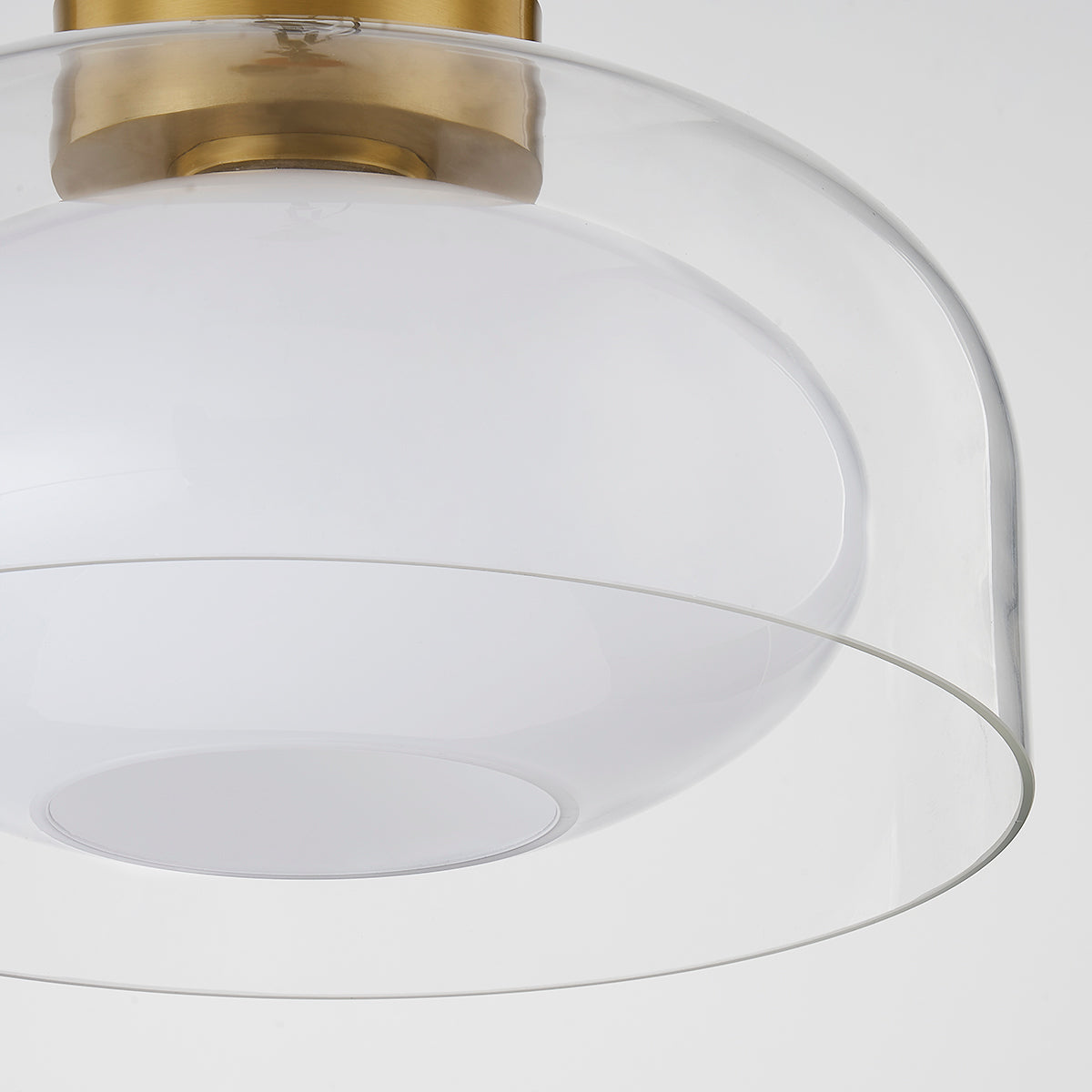 Mitzi by Hudson Valley Lighting Giovanna Flush Mount in Aged Brass, detail view 1