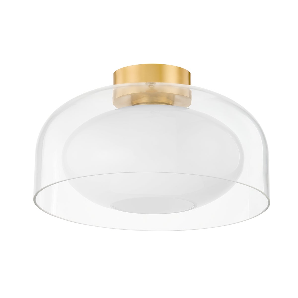 Mitzi by Hudson Valley Lighting Giovanna Flush Mount in Aged Brass
