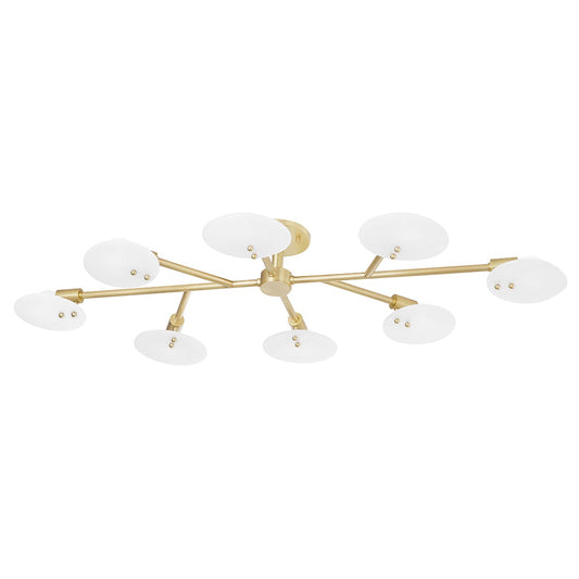 Mitzi by Hudson Valley Lighting Giselle Semi-Flush Mount in Aged Brass