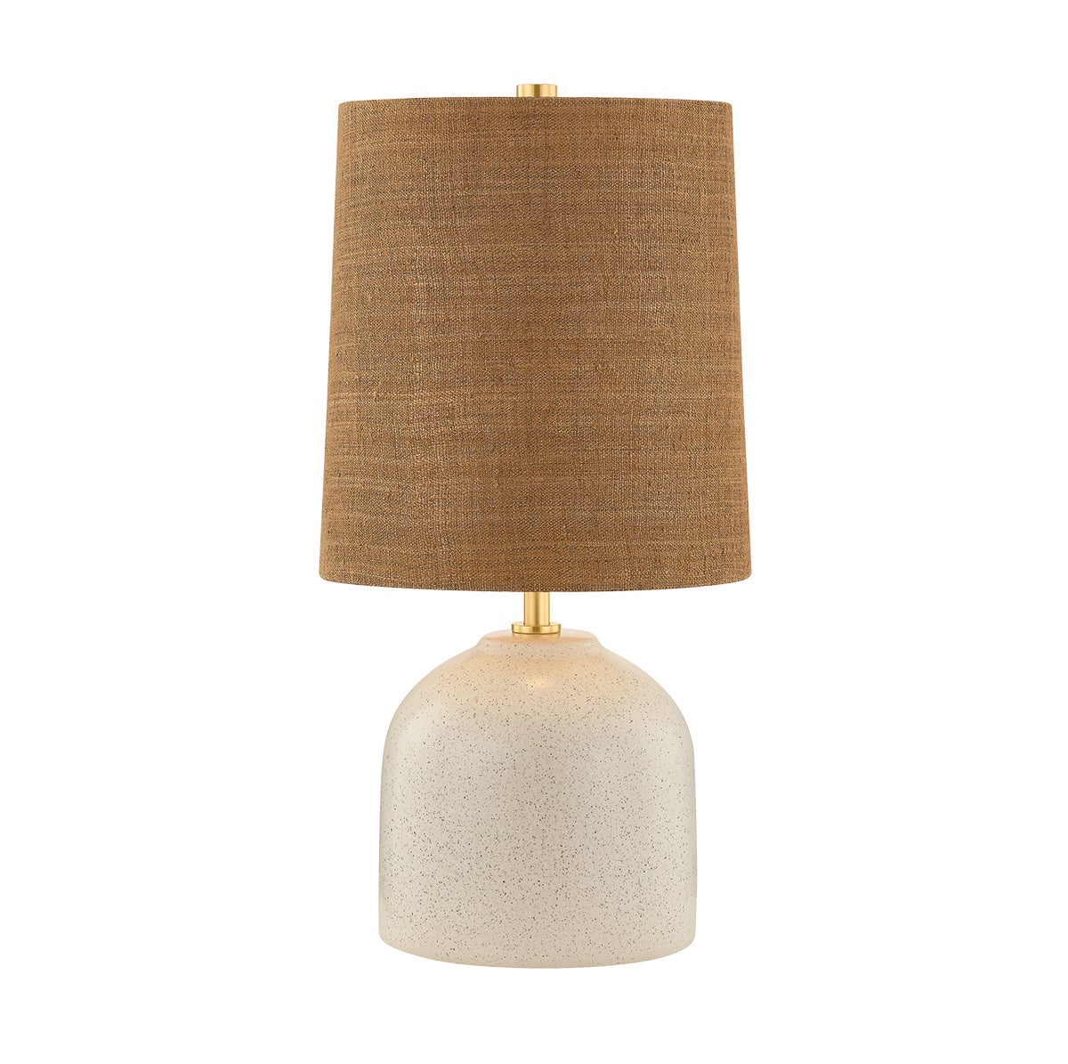 Mitzi by Hudson Valley Lighting Gladys Table Lamp in Aged Brass / Ceramic Vanilla Bean