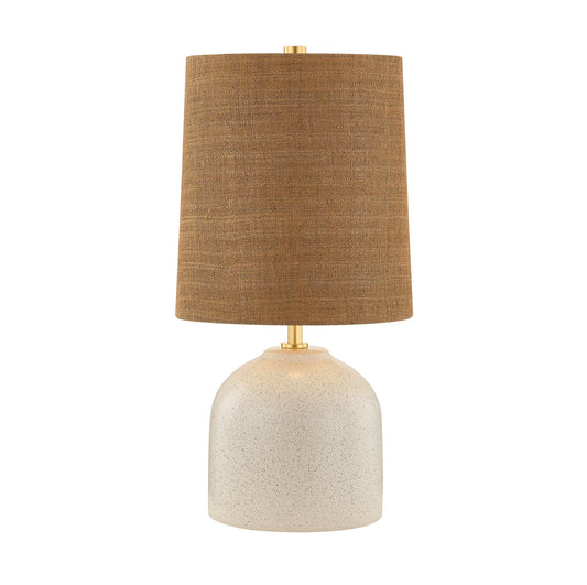Mitzi by Hudson Valley Lighting Gladys Table Lamp in Aged Brass / Ceramic Vanilla Bean