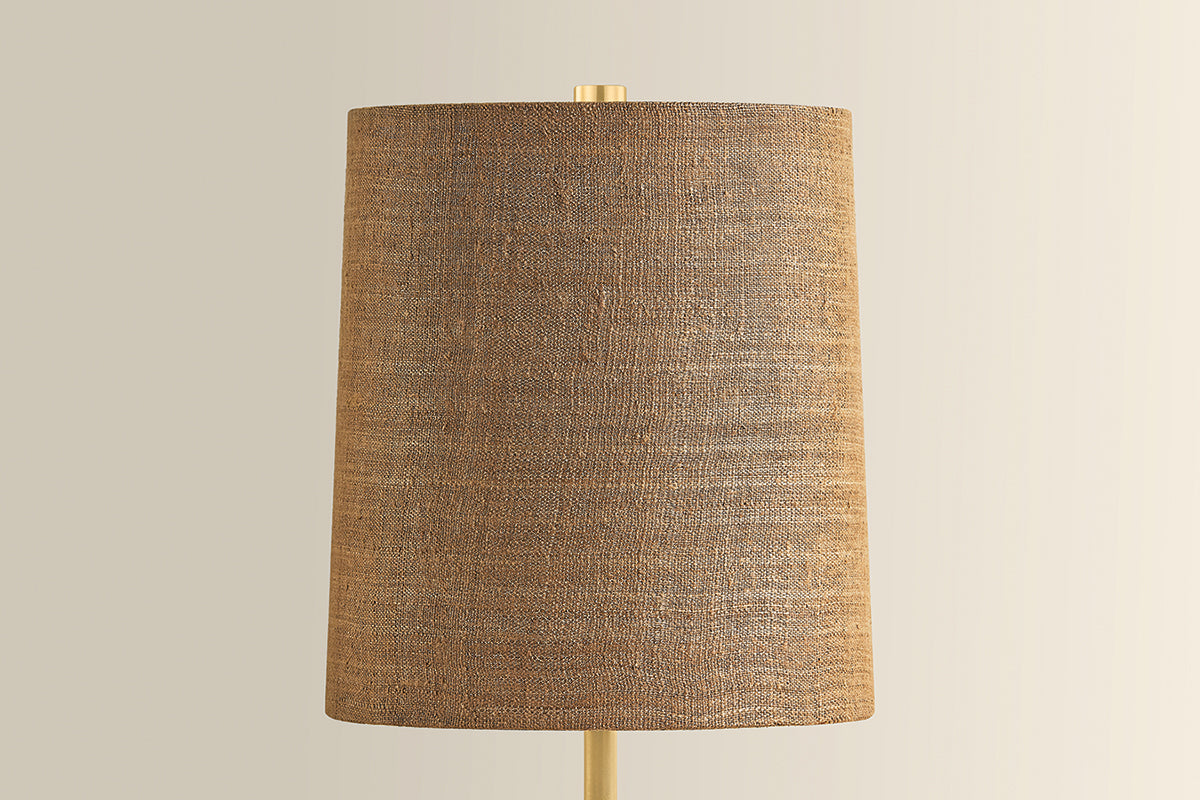 Mitzi by Hudson Valley Lighting Gladys Table Lamp in Aged Brass / Ceramic Vanilla Bean, detail view 1