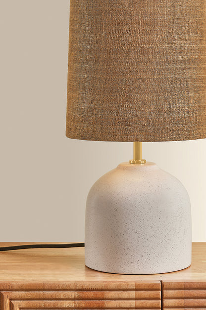 Mitzi by Hudson Valley Lighting Gladys Table Lamp in Aged Brass / Ceramic Vanilla Bean, detail view 4