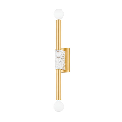 Mitzi by Hudson Valley Lighting Goldie Wall Sconce in Aged Brass
