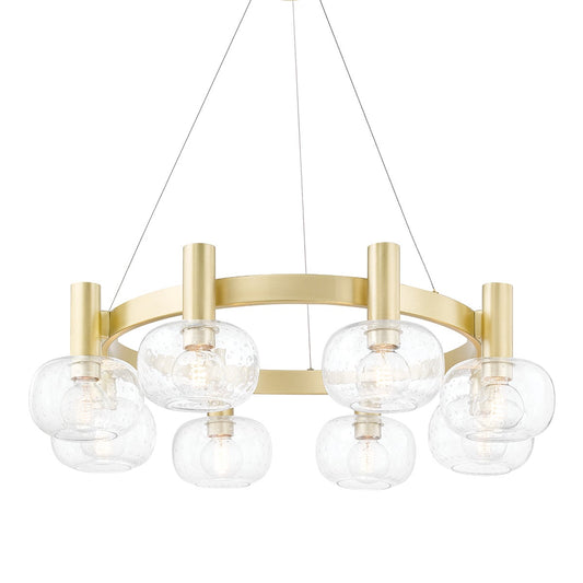Mitzi by Hudson Valley Lighting Harlow 8-Light Chandelier in Aged Brass