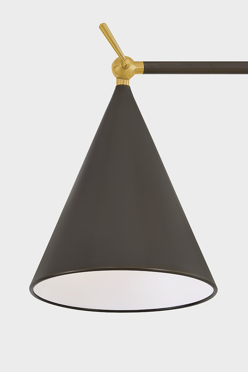 Mitzi by Hudson Valley Lighting Harriet Floor Lamp in Aged Brass / True Bronze, detail view 2