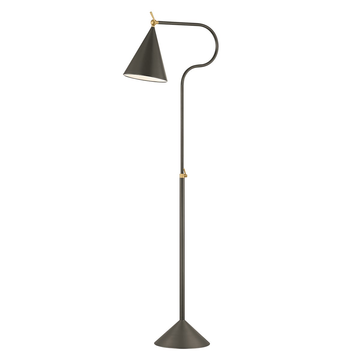 Mitzi by Hudson Valley Lighting Harriet Floor Lamp in Aged Brass / True Bronze