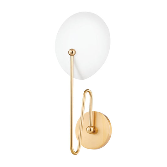 Mitzi by Hudson Valley Lighting Hattie Wall Sconce in Aged Brass / Textured White
