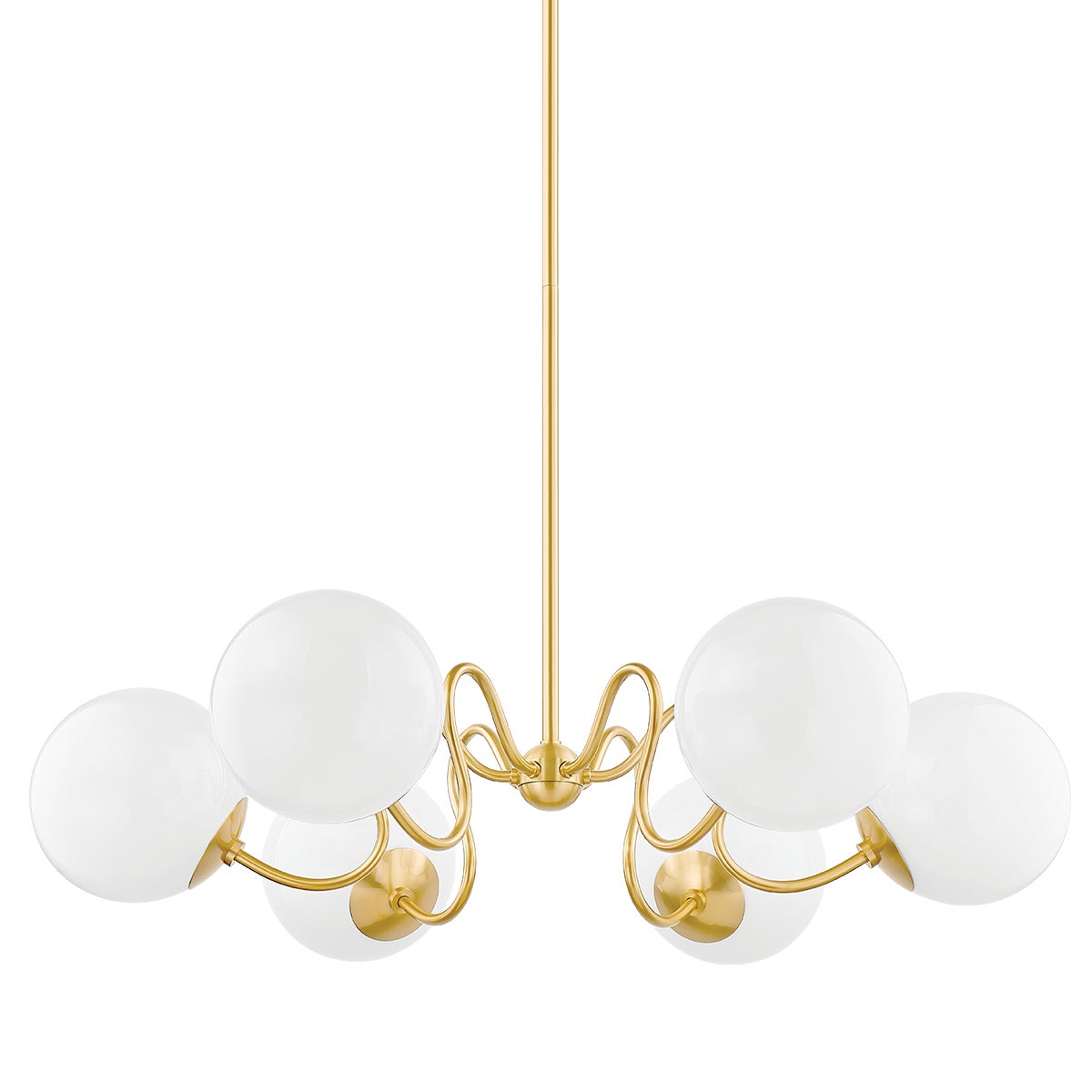 Mitzi by Hudson Valley Lighting Havana 6-Light Chandelier in Aged Brass