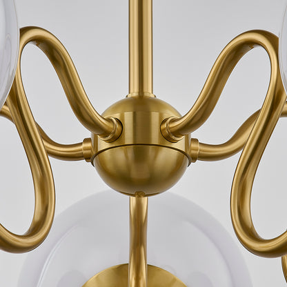 Mitzi by Hudson Valley Lighting Havana 5-Light Chandelier in Aged Brass, detail view 2
