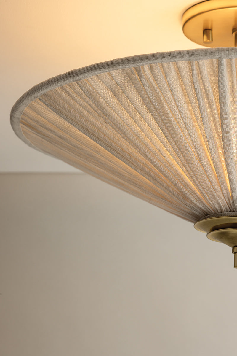 Mitzi by Hudson Valley Lighting Helen Semi-Flush Mount in Aged Brass, detail view 12