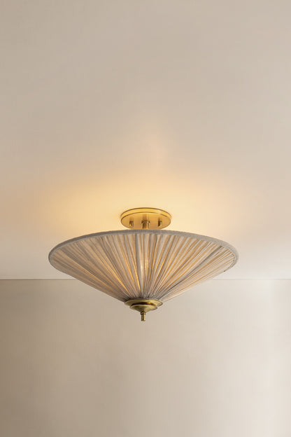 Mitzi by Hudson Valley Lighting Helen Semi-Flush Mount in Aged Brass, detail view 14