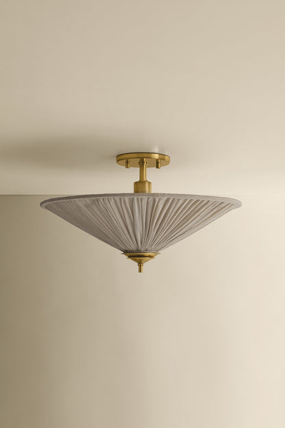 Mitzi by Hudson Valley Lighting Helen Semi-Flush Mount in Aged Brass, detail view 3