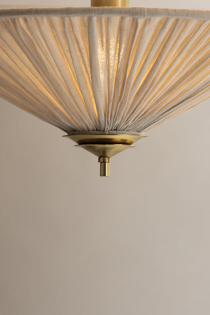 Mitzi by Hudson Valley Lighting Helen Semi-Flush Mount in Aged Brass, detail view 5