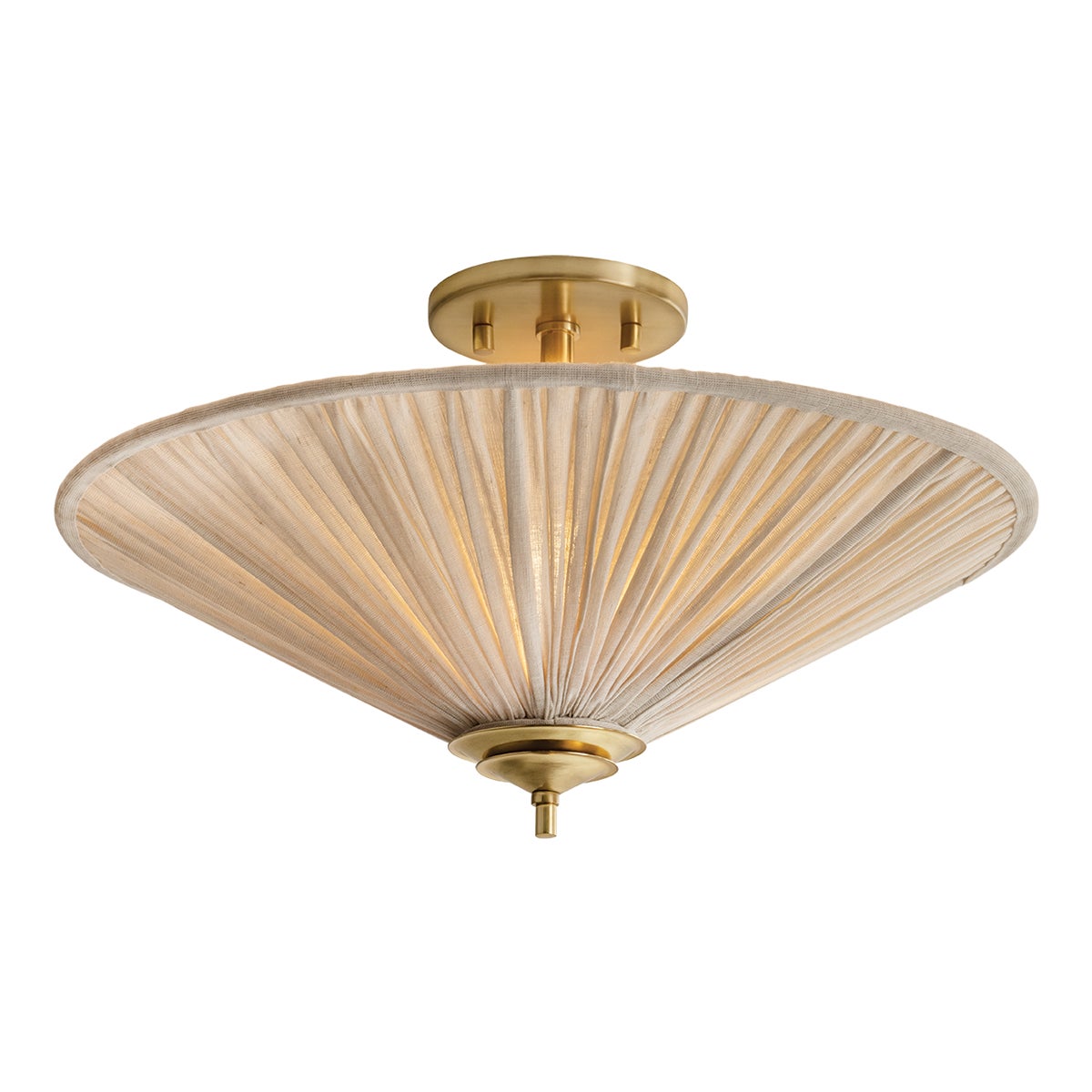 Mitzi by Hudson Valley Lighting Helen Semi-Flush Mount in Aged Brass