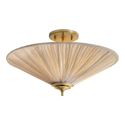 Mitzi by Hudson Valley Lighting Helen Semi-Flush Mount in Aged Brass
