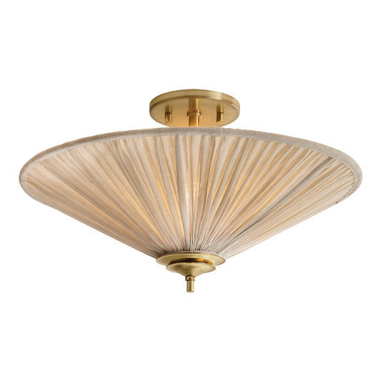 Mitzi by Hudson Valley Lighting Helen Semi-Flush Mount in Aged Brass