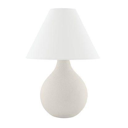 Mitzi by Hudson Valley Lighting Helena Table Lamp in Aged Brass / Ceramic Matte White Speck