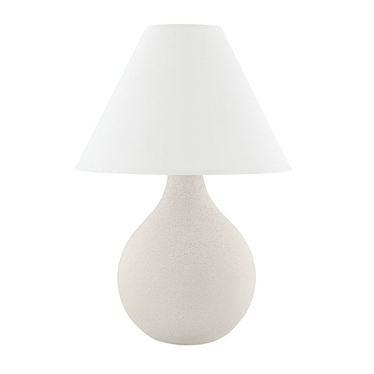 Mitzi by Hudson Valley Lighting Helena Table Lamp in Aged Brass / Ceramic Matte White Speck