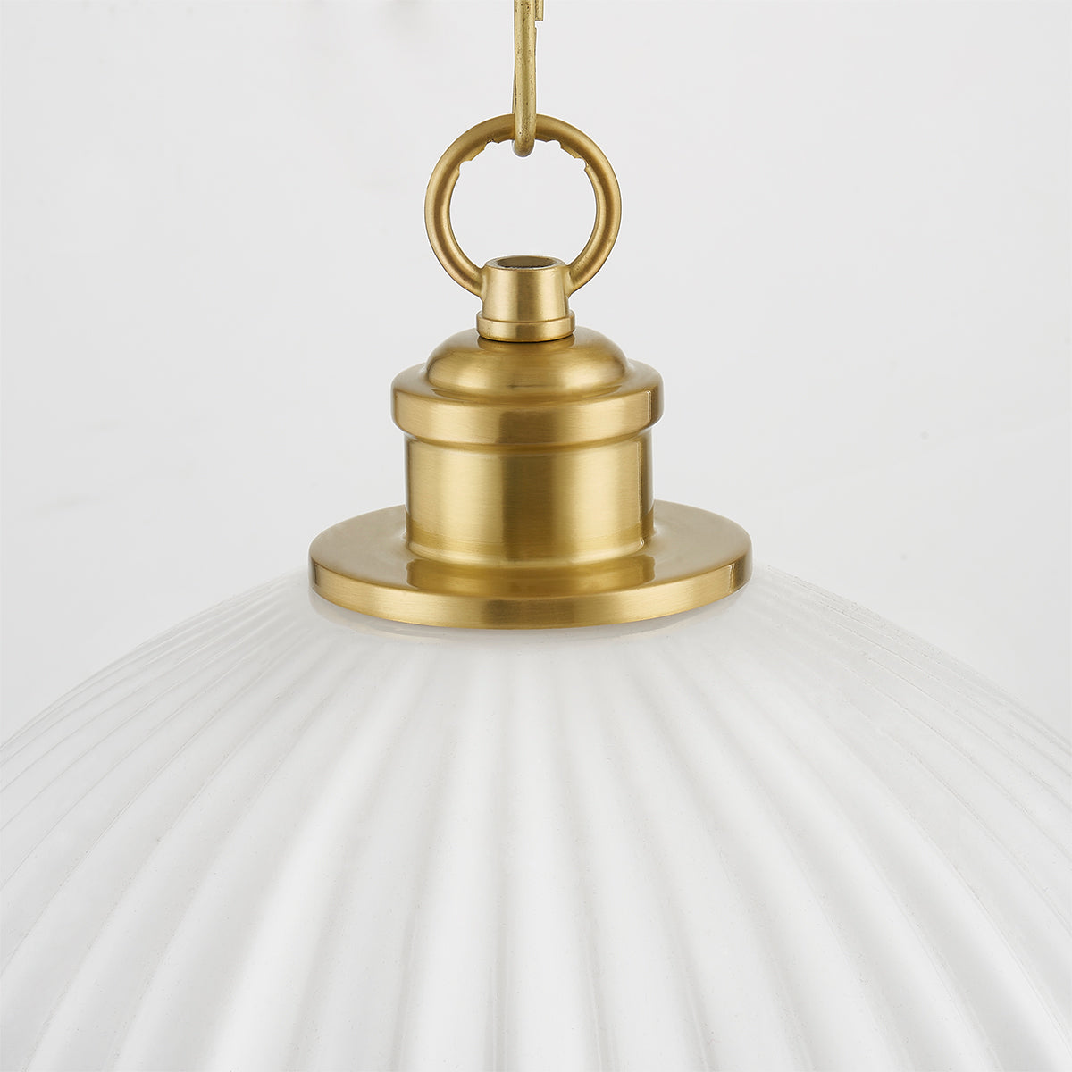 Mitzi by Hudson Valley Lighting Hillary Large Pendant in Aged Brass, detail view 1