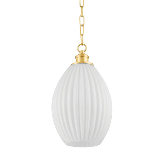 Mitzi by Hudson Valley Lighting Hillary Small Pendant in Aged Brass