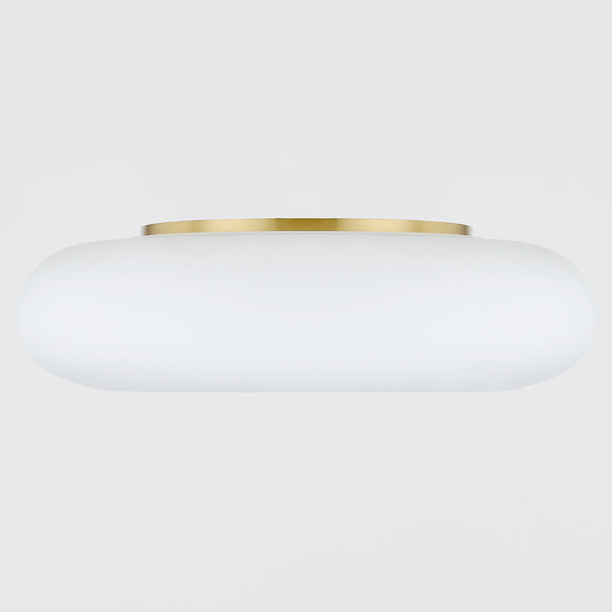 Mitzi by Hudson Valley Lighting Imani Flush Mount in Aged Brass, detail view 1