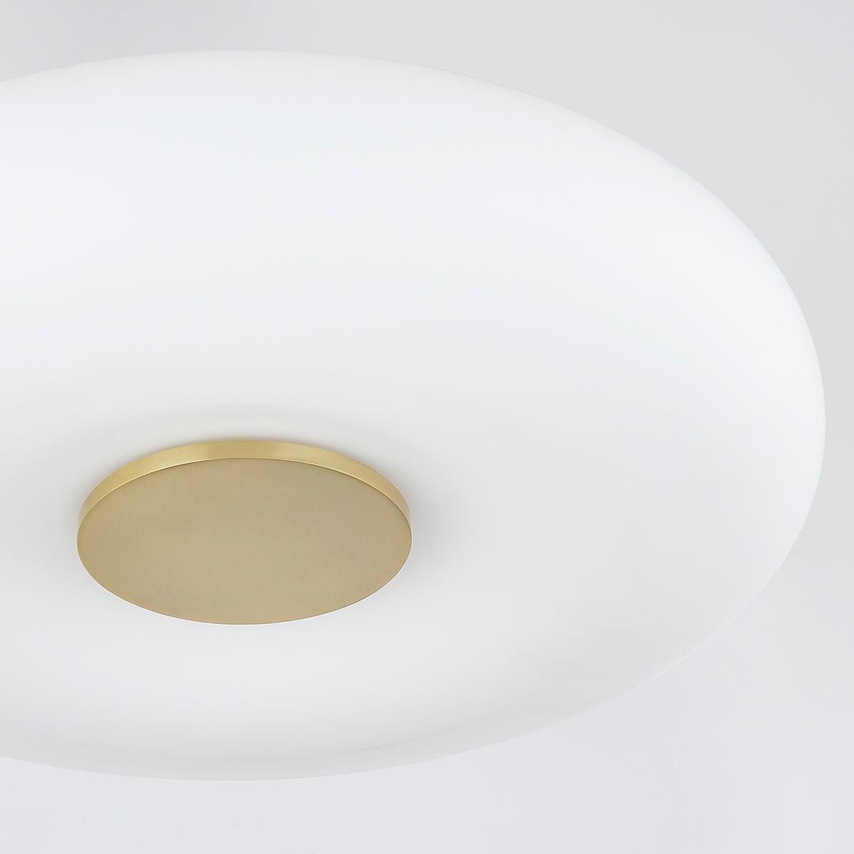 Mitzi by Hudson Valley Lighting Imani Flush Mount in Aged Brass, detail view 2