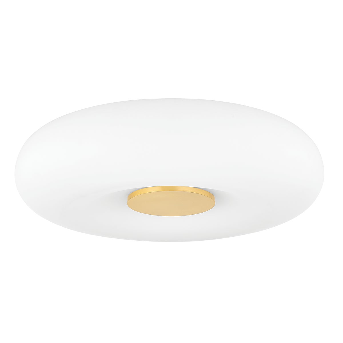 Mitzi by Hudson Valley Lighting Imani Flush Mount in Aged Brass