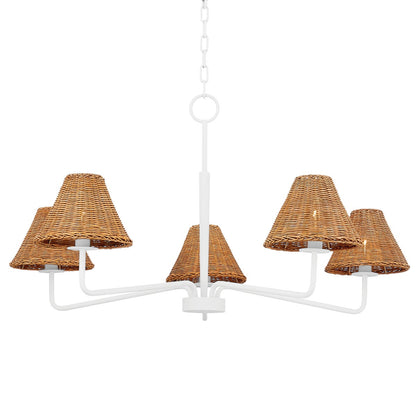 Mitzi by Hudson Valley Lighting Issa Chandelier in Textured White