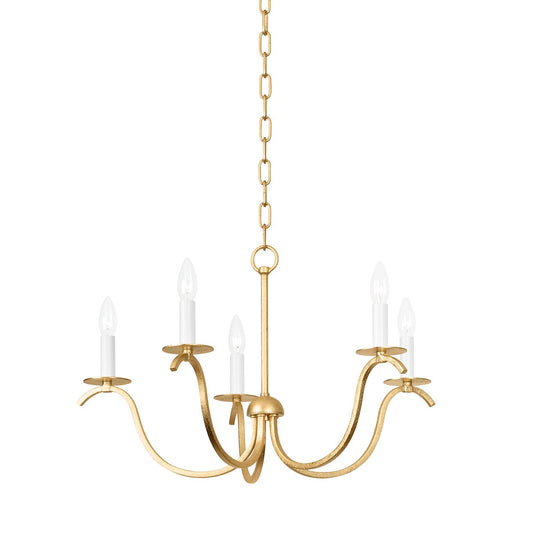 Mitzi by Hudson Valley Lighting Jaclin 5-Light Chandelier in Gold Leaf
