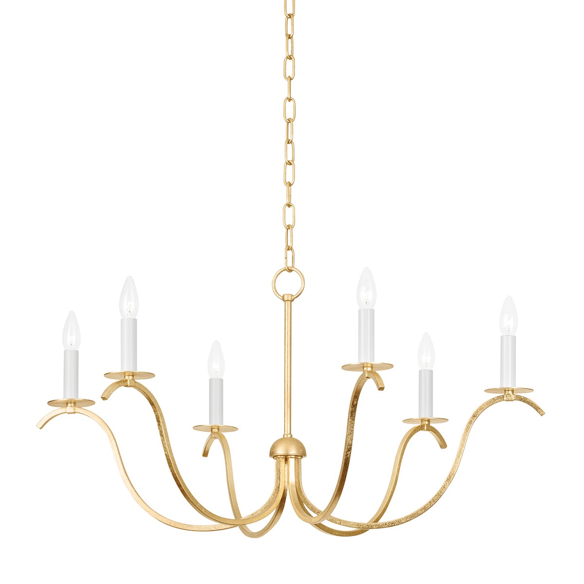 Mitzi by Hudson Valley Lighting Jaclin 6-Light Chandelier in Gold Leaf