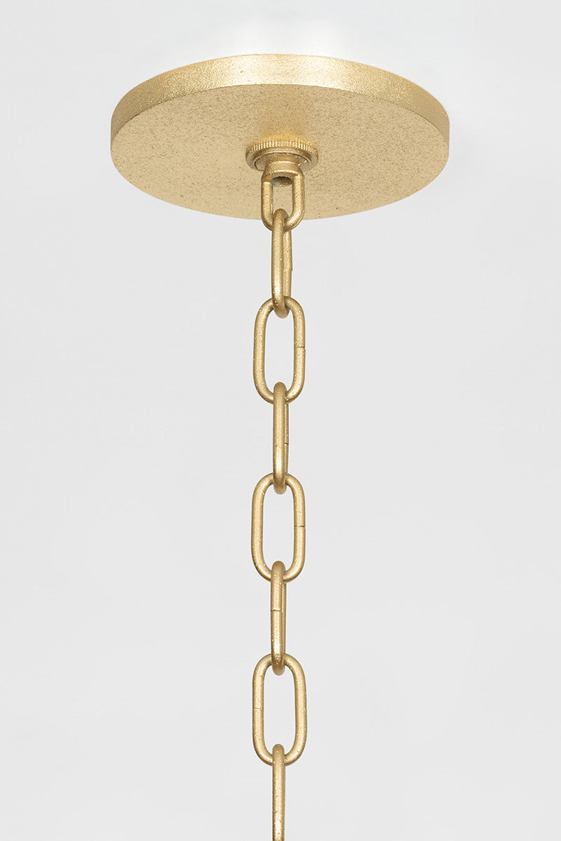 Mitzi by Hudson Valley Lighting Jaclin 6-Light Chandelier in Gold Leaf, detail view 1