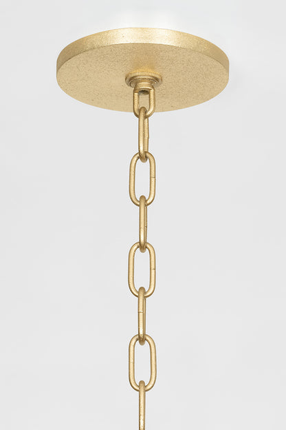 Mitzi by Hudson Valley Lighting Jaclin 6-Light Chandelier in Gold Leaf, detail view 1