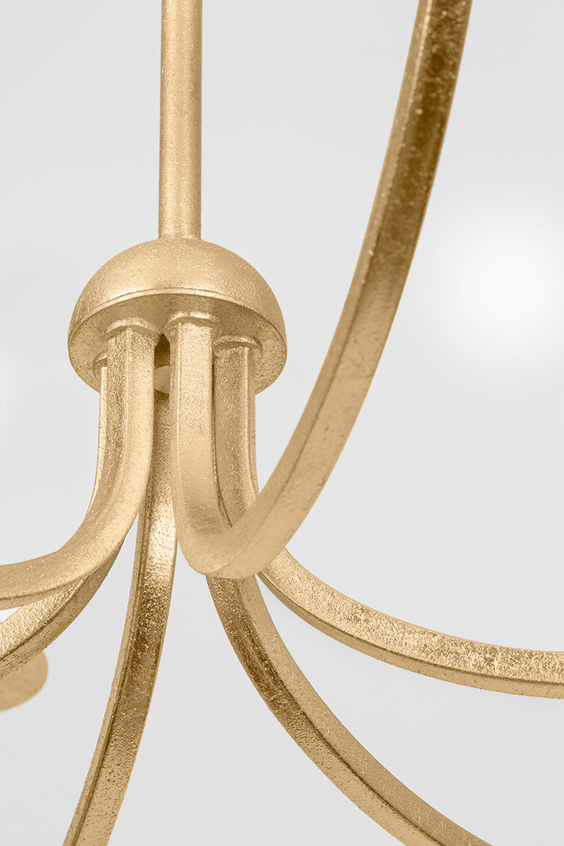 Mitzi by Hudson Valley Lighting Jaclin 6-Light Chandelier in Gold Leaf, detail view 3