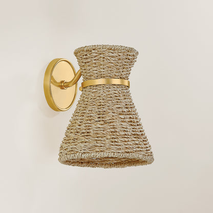 Mitzi by Hudson Valley Lighting Jamie Wall Sconce in Aged Brass, detail view 2