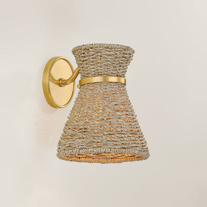 Mitzi by Hudson Valley Lighting Jamie Wall Sconce in Aged Brass, detail view 4