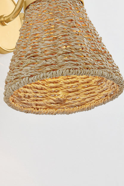 Mitzi by Hudson Valley Lighting Jamie Wall Sconce in Aged Brass, detail view 7