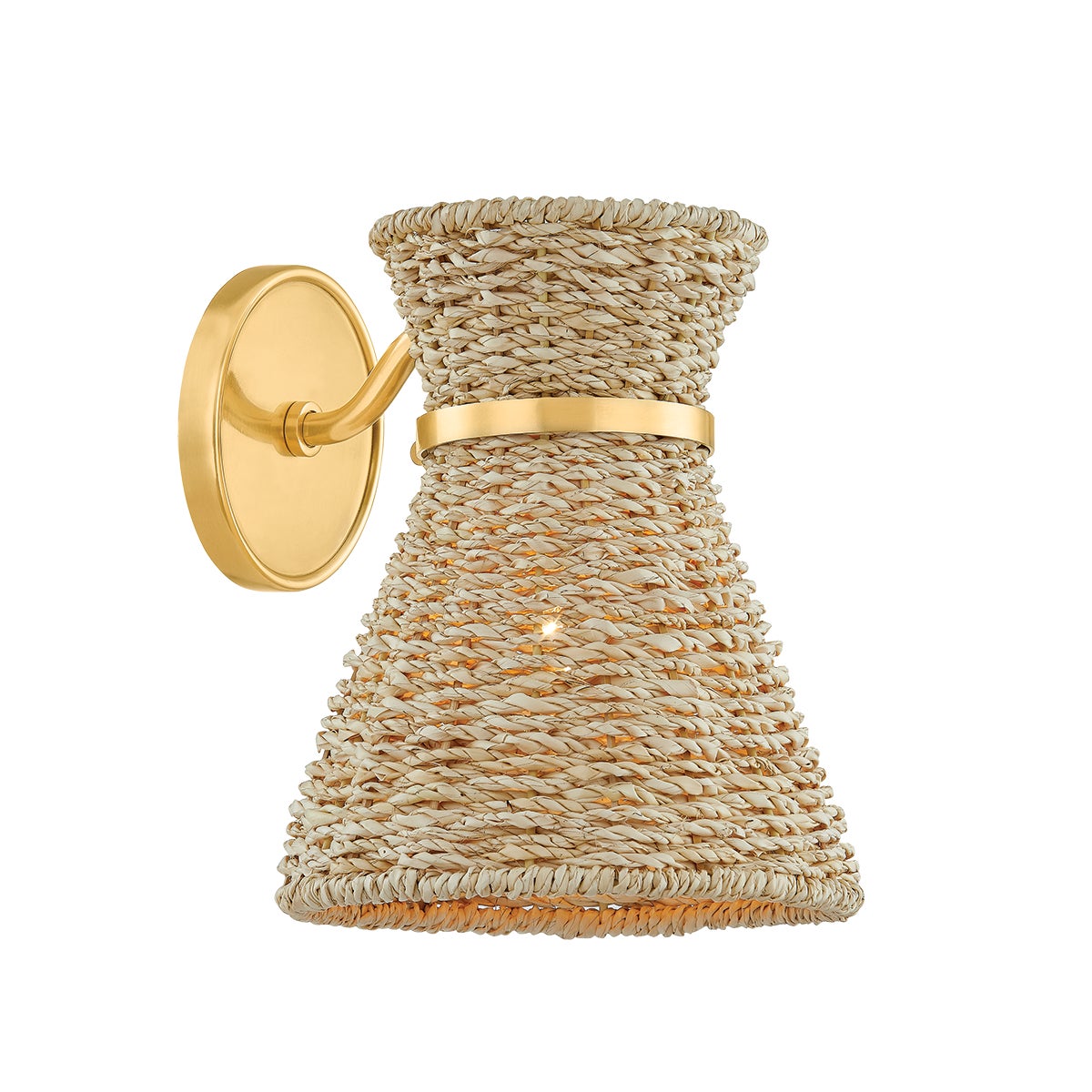 Mitzi by Hudson Valley Lighting Jamie Wall Sconce in Aged Brass