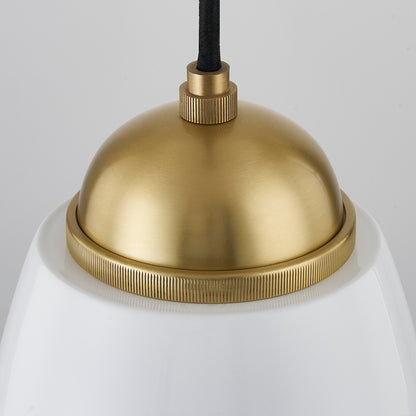 Mitzi by Hudson Valley Lighting Jamila Small Pendant in Aged Brass, detail view 2