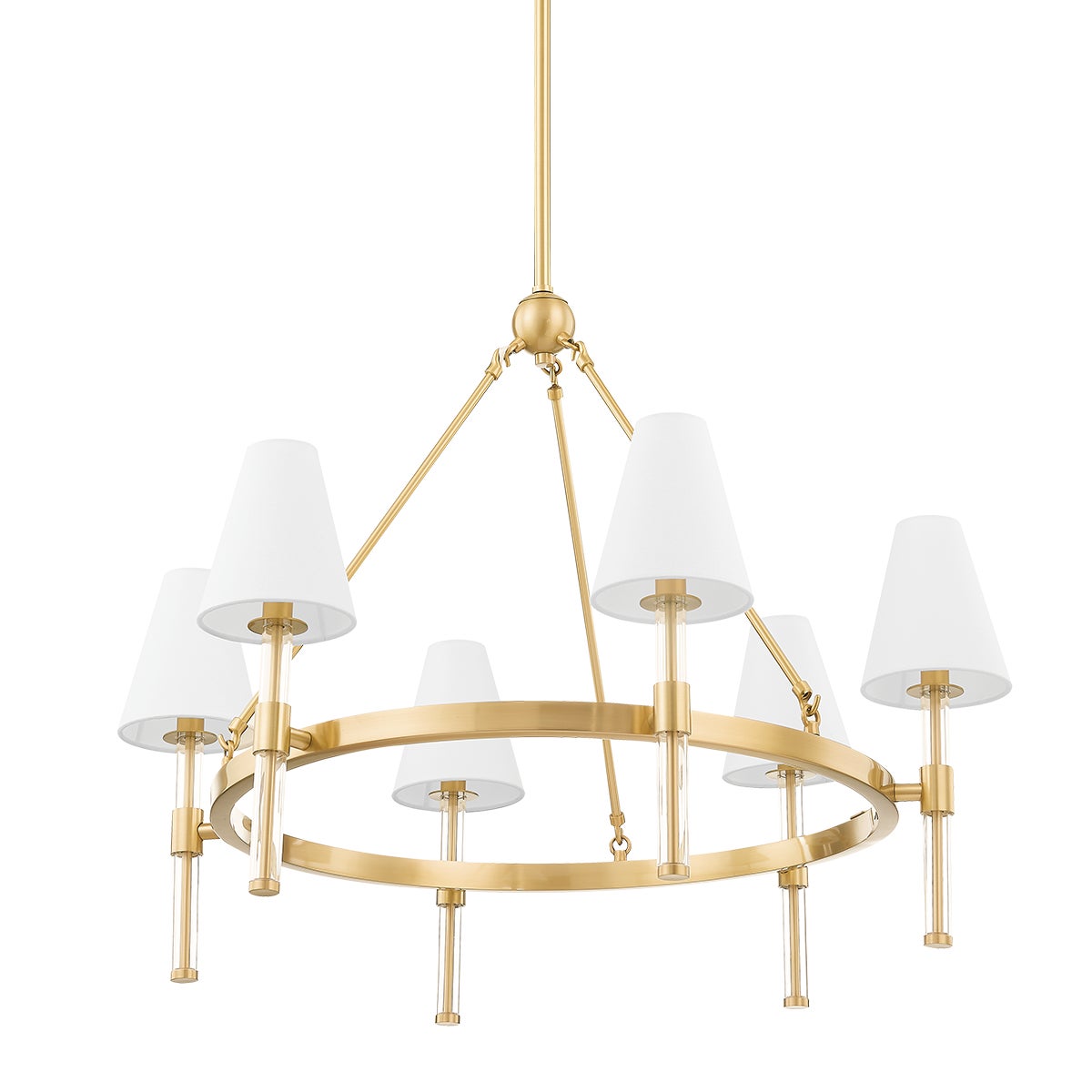 Mitzi by Hudson Valley Lighting Janelle Chandelier in Aged Brass