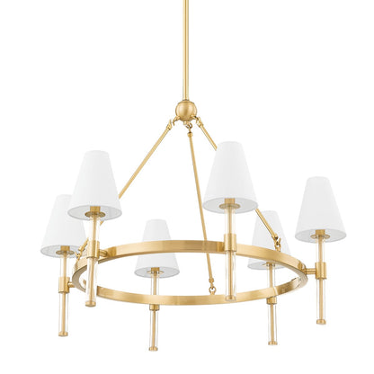 Mitzi by Hudson Valley Lighting Janelle Chandelier in Aged Brass