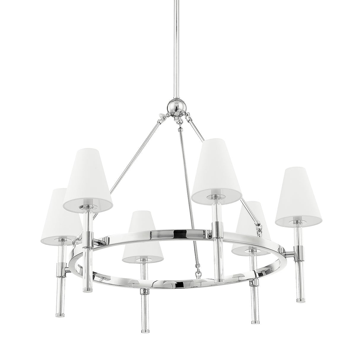 Mitzi by Hudson Valley Lighting Janelle Chandelier in Polished Nickel