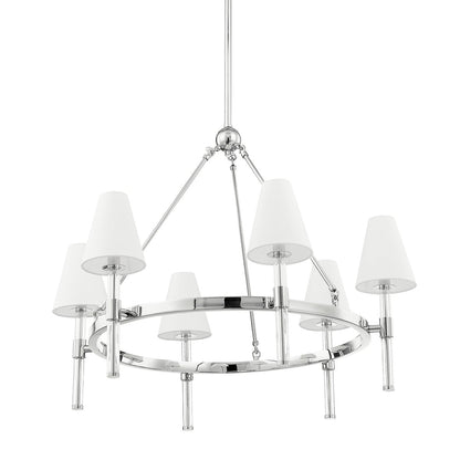 Mitzi by Hudson Valley Lighting Janelle Chandelier in Polished Nickel